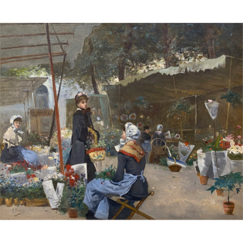 A flower market, Paris